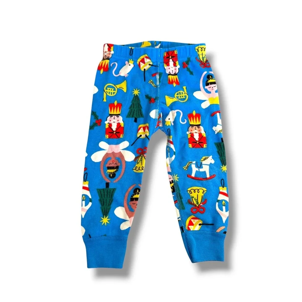 Hanna Andersson Nutcracker Pajamas Kids 2 Blue Long John Organic Cotton Holiday